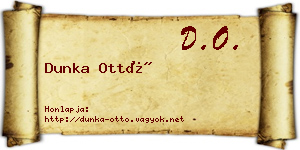 Dunka Ottó névjegykártya